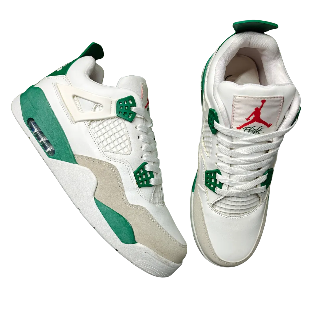 Retro 4 White Green k9kicks